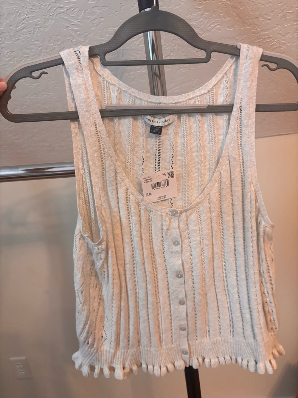 Ae women's XL knit tank grey